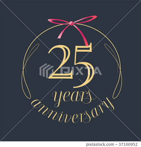 25 years anniversary celebration vector icon, logo 25 years anniversary celebration vector icon, logo 37100952