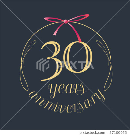 30 years anniversary celebration vector icon, logo 37100953