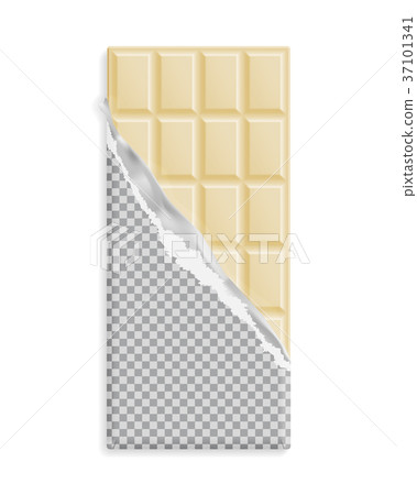 White chocolate bar in a blank wrapper 37101341