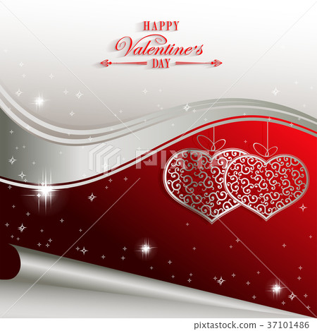red design with two hearts in retro style red design with two hearts in retro style 37101486