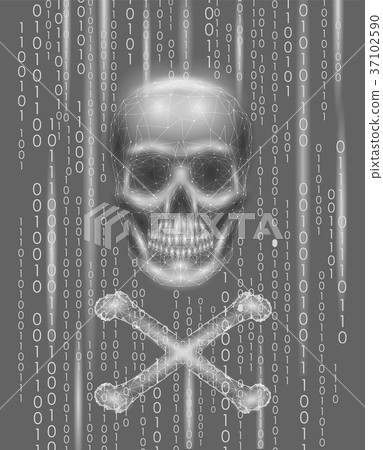 Jolly roger skull binary code numbers. Hacker 37102590