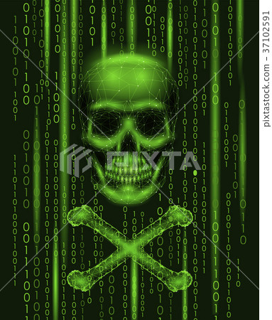 Jolly roger skull binary code numbers. Hacker 37102591