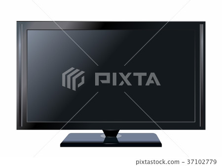 TV flat screen lcd plasma realistic vector  37102779