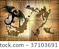 black dragon on the background 37103691