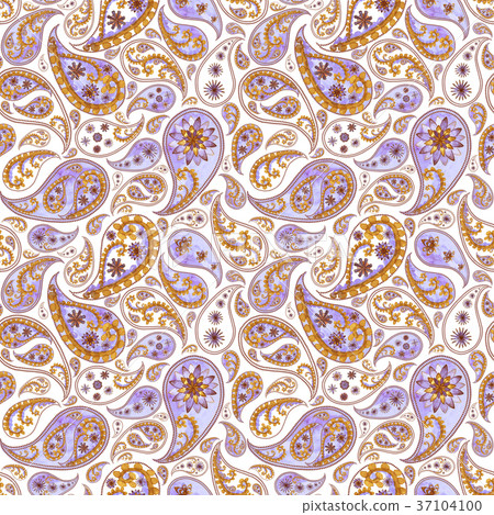 Paisley seamless abstract background 37104100