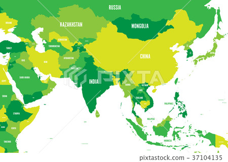 Political map of western, southern and eastern 37104135