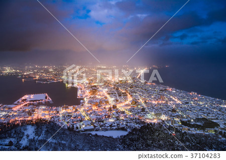 Night view from Mt. Hakodate winter Night view from Mt. Hakodate winter 37104283