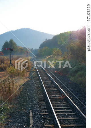 Hokkaido Minamifurano Scenery with old traffic lights Hokkaido Minamifurano Scenery with old traffic lights 37105219