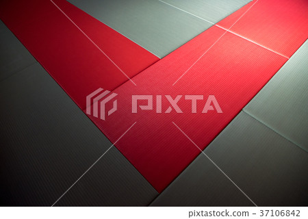 Red mat of judo dojo 37106842