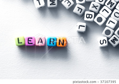 colorful english alphabet cube  37107395