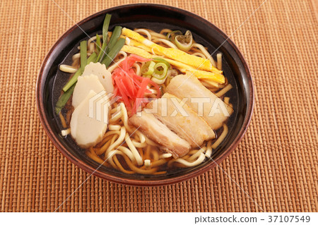 Traditional Okinawa three meat buckwheat noodles Traditional Okinawa three meat buckwheat noodles 37107549