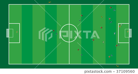 football math play on stadium topview 37109560