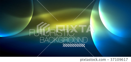 Glowing glass circles Glowing glass circles 37109617