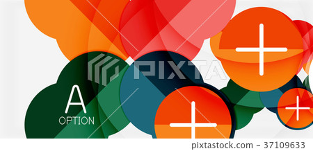 Paper geometric circle banner template Paper geometric circle banner template 37109633