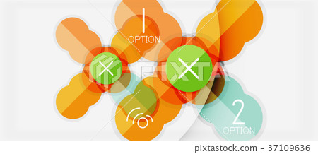 Paper geometric circle banner template Paper geometric circle banner template 37109636