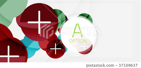 Paper geometric circle banner template Paper geometric circle banner template 37109637