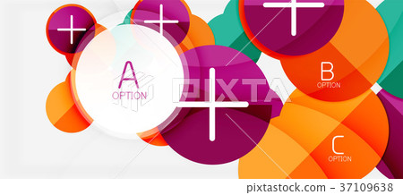 Paper geometric circle banner template 37109638