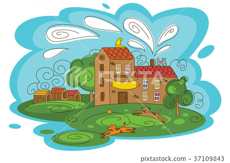Animal shelter vector illustration Animal shelter vector illustration 37109843