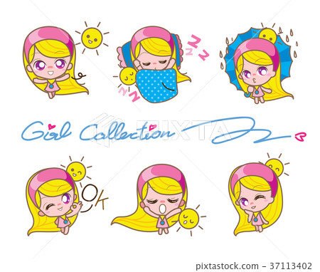 Girl Collection Set - Stock Illustration [37113402] - PIXTA