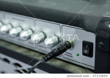 guitar amplifier with black cable audio jack guitar amplifier with black cable audio jack 37113659