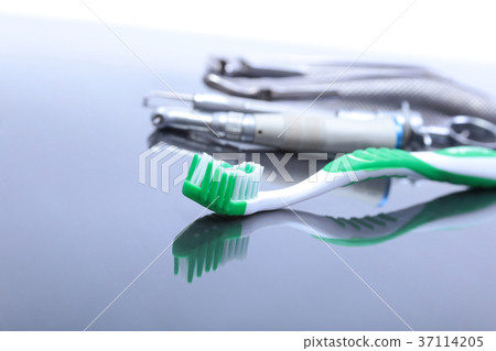 dental care toothbrush with dentist tools 37114205