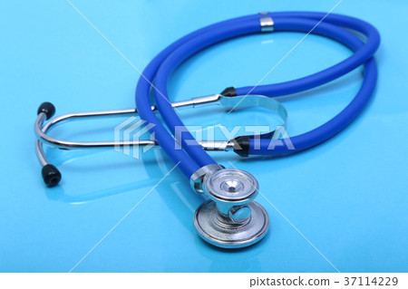 Stethoscope and medical equipmenton Stethoscope and medical equipmenton 37114229