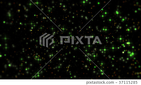 green star blur background with bokeh effect, star 37115285