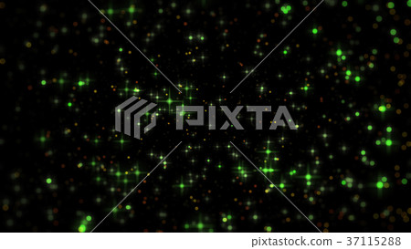 green star blur background with bokeh effect, star 37115288