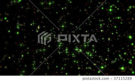 green star blur background with bokeh effect, star 37115289