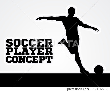 Soccer Football Player Concept Silhouette 37116892