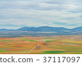 Abstract aerial panoramic top view of a country  37117097