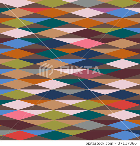 Rhombus and triangles pattern in trendy colors 37117360