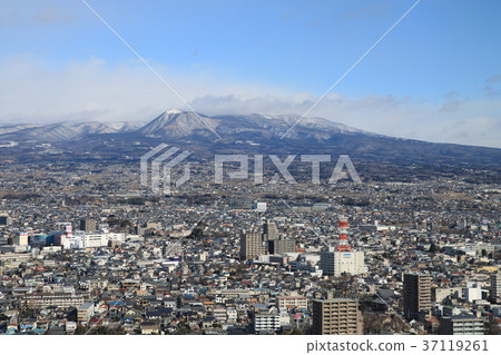 赤城山(冬季)和前橋市風光 赤城山(冬季)和前橋市風光 37119261