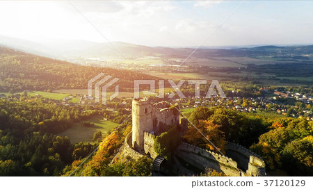 Aerial view of Medieval Castle  37120129
