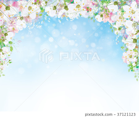 Vector spring floral background. 37121123