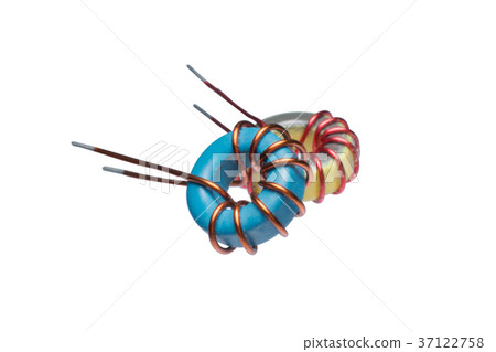 inductor copper coils isolated on white background 37122758