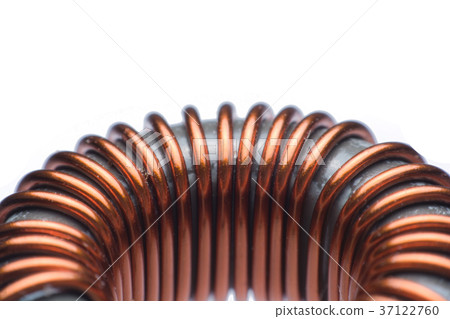 inductor copper coils isolated on white background 37122760