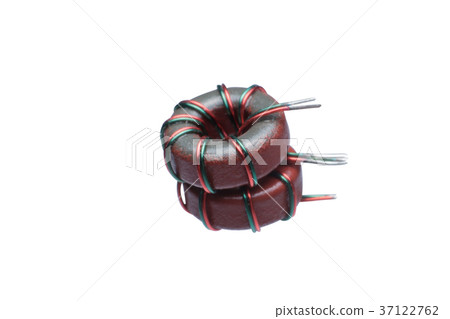 inductor copper coils isolated on white background 37122762