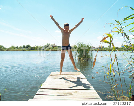 children bathe in the river children bathe in the river 37123217
