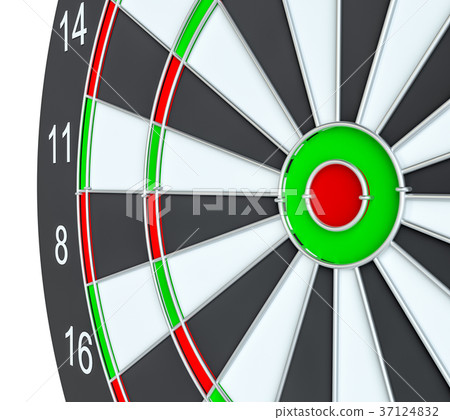Dart board, isolated 37124832
