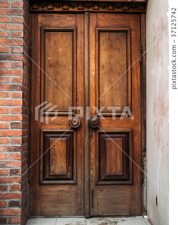 Old wooden door Old wooden door 37125742