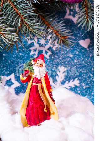 Christmas background for notebook with Santa Claus 37127528