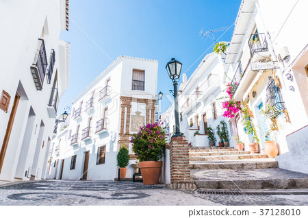 White town of Frigiliana in Spain 37128010