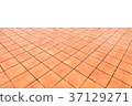 Brown ceramic floor tiles closeup texture isolated 37129271