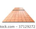 Brown ceramic floor tiles closeup texture isolate  37129272