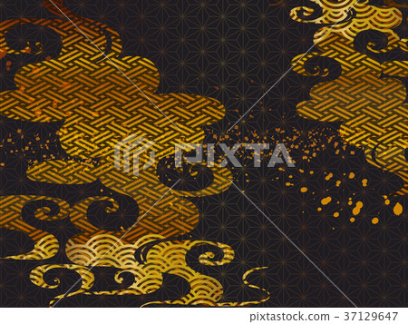Japanese pattern background material (horizontal direction) 37129647
