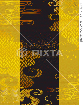 Japanese pattern background material (vertical orientation) Japanese pattern background material (vertical orientation) 37129649