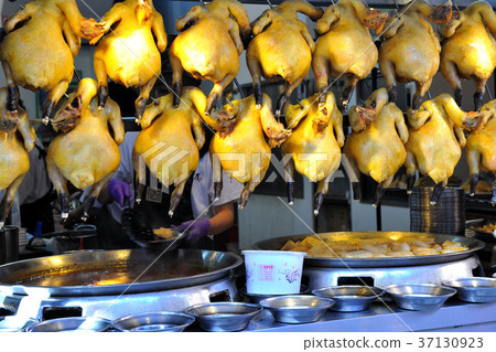 臺灣,台北,深坑豆腐街,烤雞,食物攝影,薰,雞肉,臺灣美食,臭豆腐,吊著 37130923