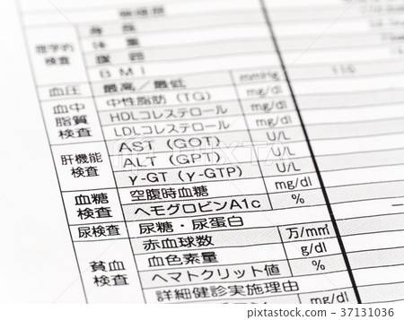 體檢圖像特定體檢結果通知表 照片素材 圖片 圖庫