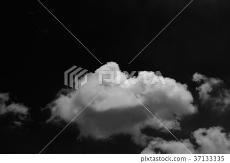 Isolated clouds over black. 37133335